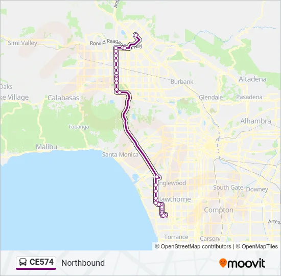CE574 Bus Line Map