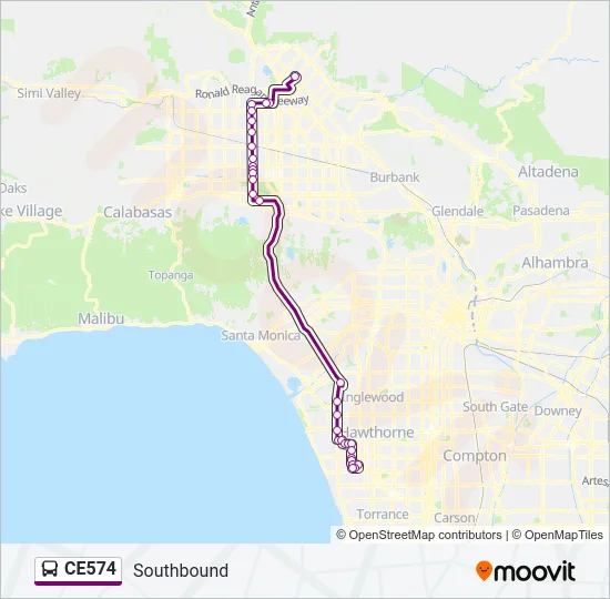 CE574 Bus Line Map