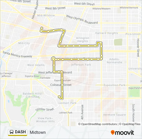 DASH Bus Line Map