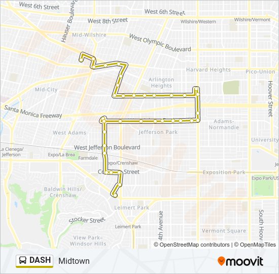 Mapa de DASH de autobús