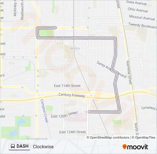 DASH bus Line Map