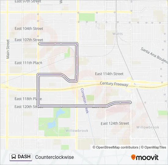 DASH Bus Line Map