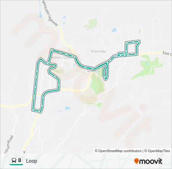 B Bus Line Map