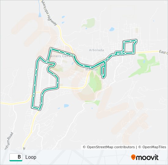 Mapa de B de autobús