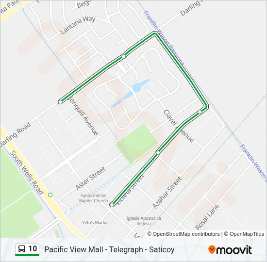 10 Bus Line Map
