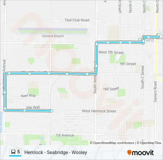 5 Bus Line Map