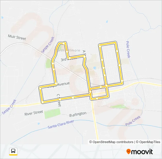 FILLMORE Bus Line Map