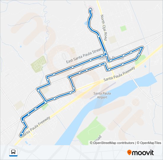 SANTA PAULA B Bus Line Map
