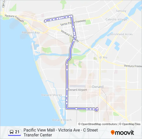 21 Bus Line Map