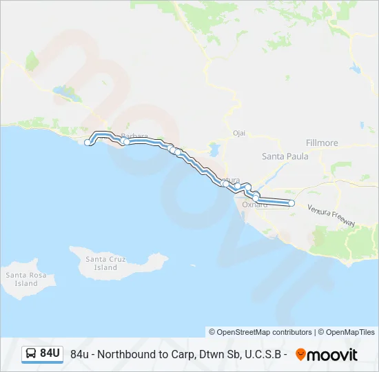 84U Bus Line Map