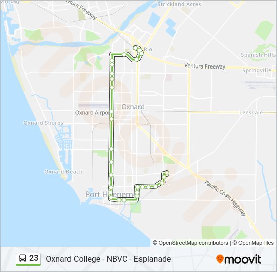 23 bus Line Map