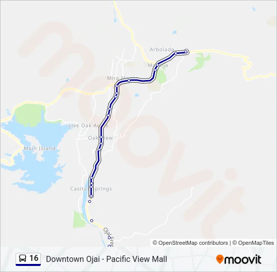 16 Bus Line Map