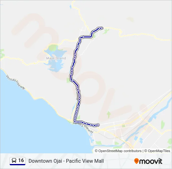 16 Bus Line Map
