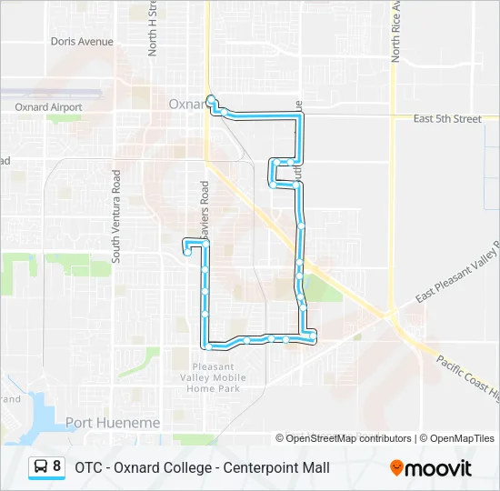 8 Bus Line Map