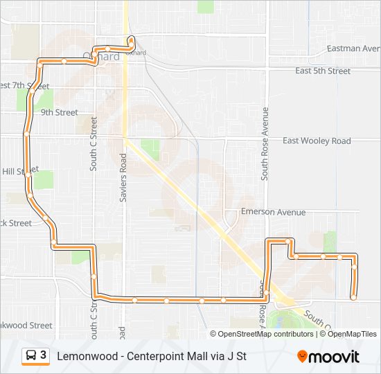 3 bus Line Map