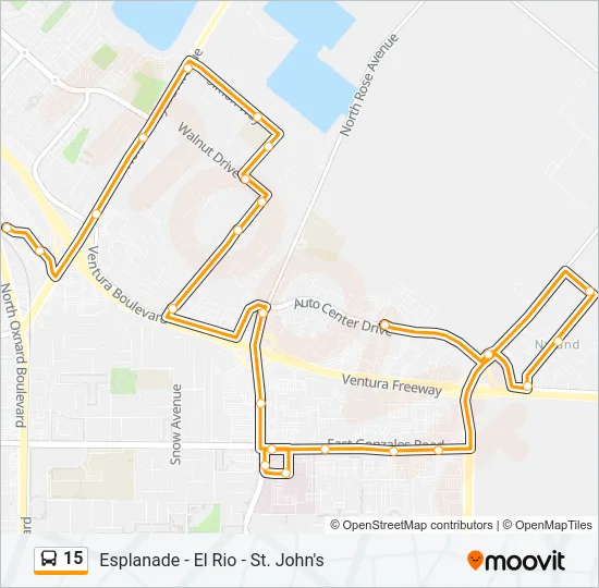 15 Bus Line Map