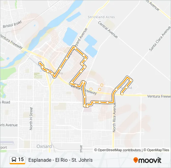 15 Bus Line Map