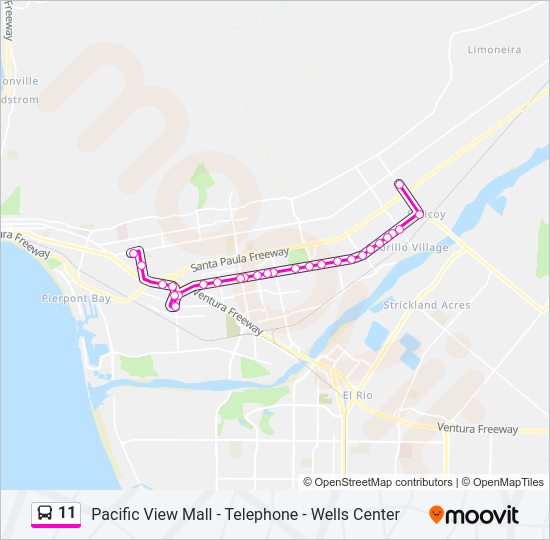 11 bus Line Map