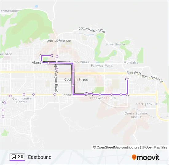 20 Bus Line Map