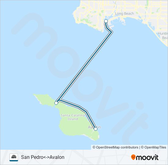 CATALINA EXPRESS ferry Line Map