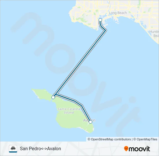 CATALINA EXPRESS Ferry Line Map