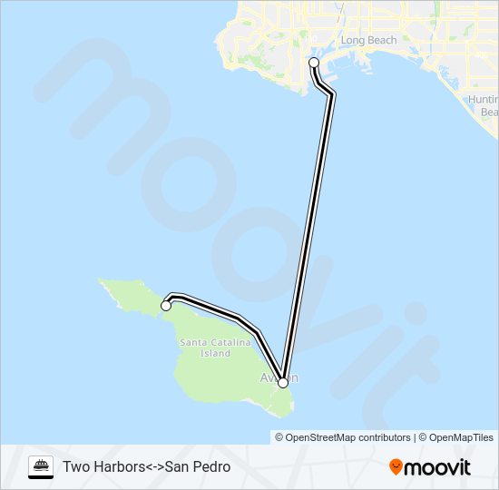 CATALINA EXPRESS Ferry Line Map