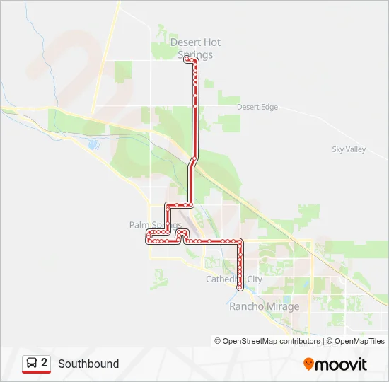 2 Route: Schedules, Stops & Maps - Southbound (Updated)