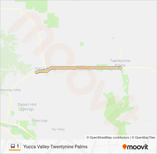 Basin Transit 1 Route: Schedules, Stops & Maps - 29 Palms (Updated)