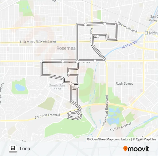 ROUTE 1 Bus Line Map