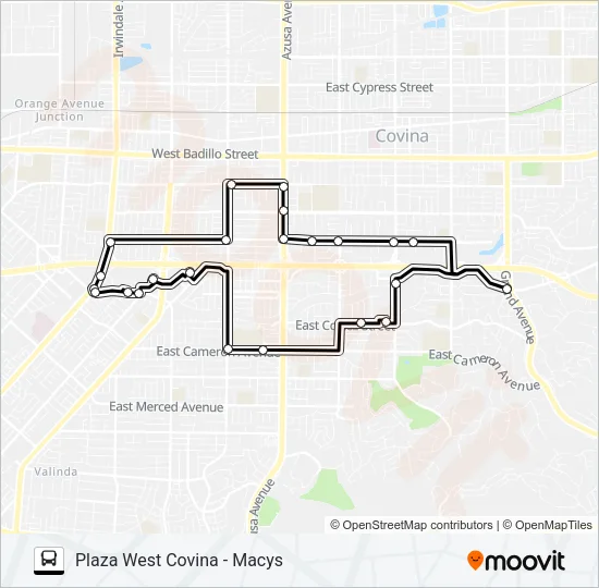 RED LINE Bus Line Map
