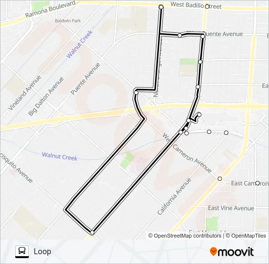 BLUE LINE Bus Line Map