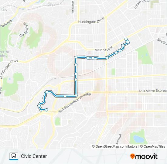 BLUE LINE Bus Line Map