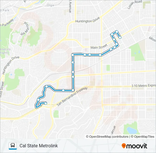 BLUE LINE Bus Line Map