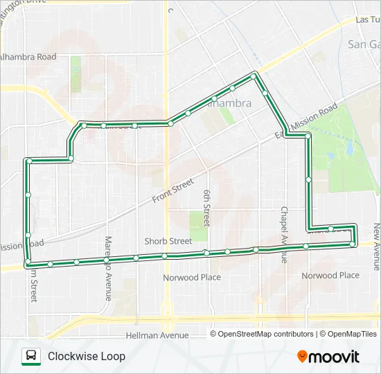 GREEN LINE Bus Line Map
