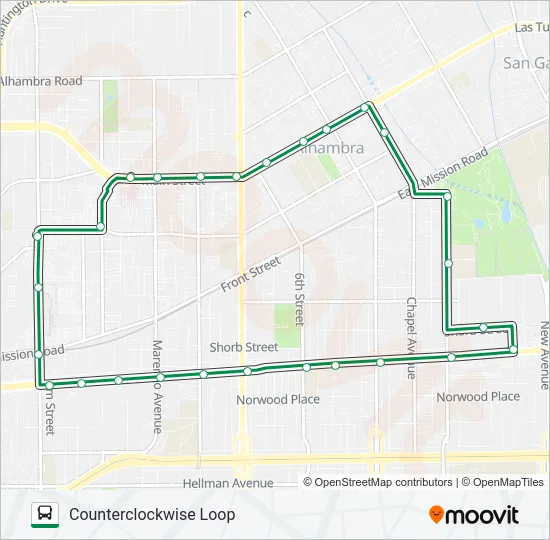 GREEN LINE Bus Line Map