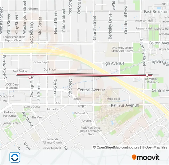 SAN BERNARDINO LINE Train Line Map
