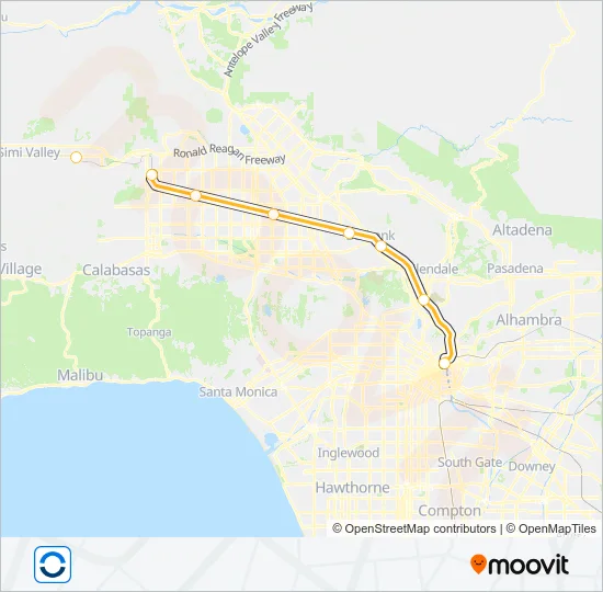 VENTURA COUNTY LINE Train Line Map