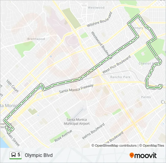 5 Bus Line Map