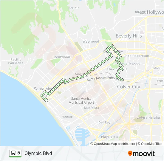 5 Bus Line Map