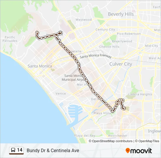 14 Bus Line Map