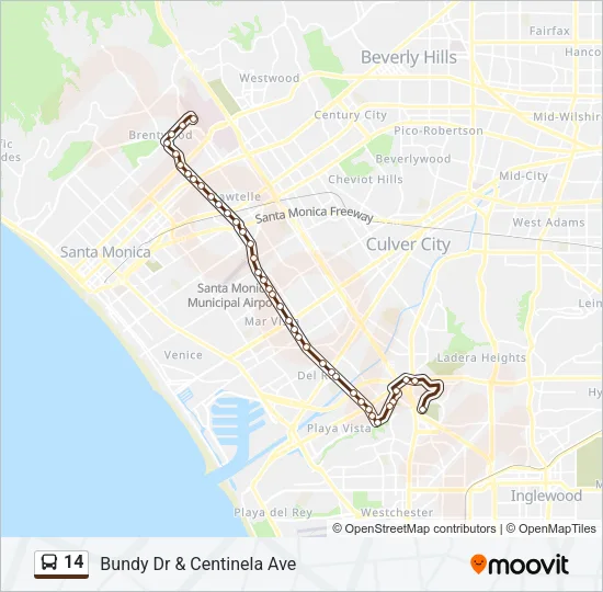 14 Bus Line Map