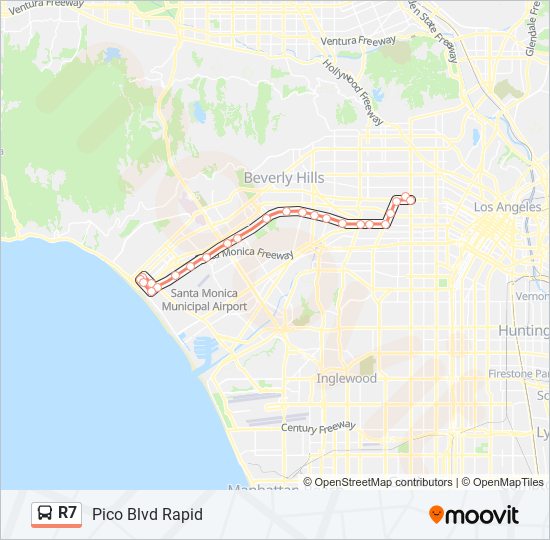 Mapa de R7 de autobús