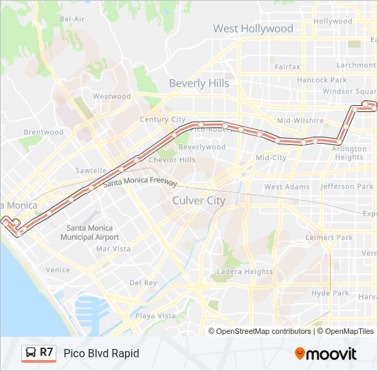 R7 Bus Line Map