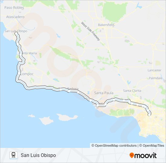 Map Of Route Of Amtrak Pacific Surfliner Train Pacifi - vrogue.co