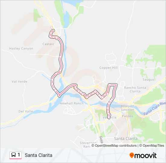 1 Bus Line Map