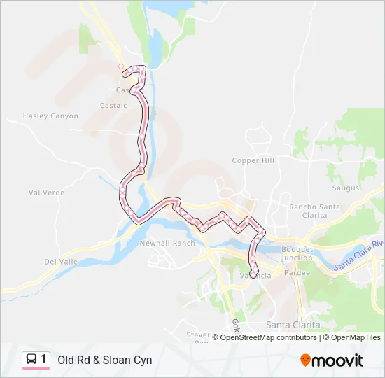 1 Bus Line Map