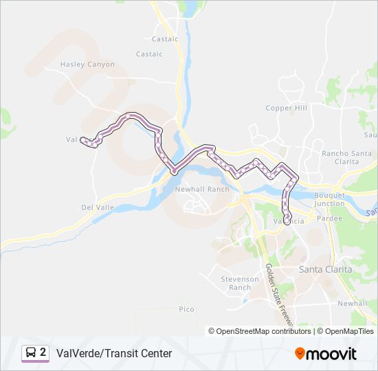 2 bus Line Map