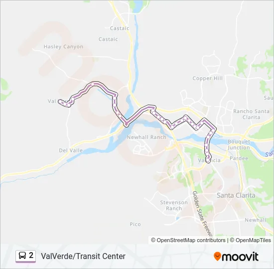 2 Bus Line Map