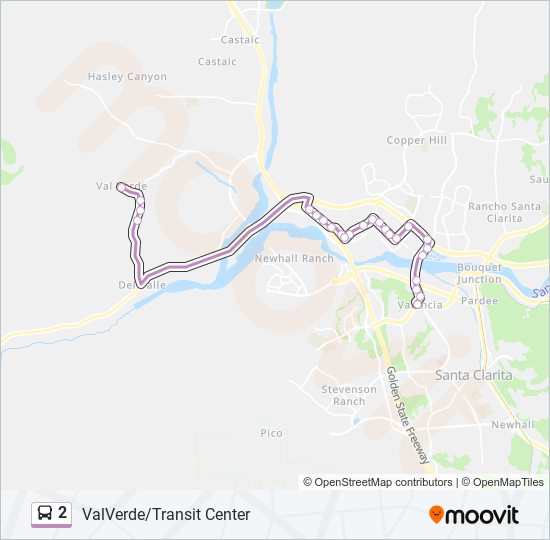 2 bus Line Map