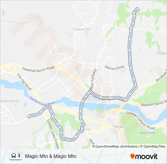 3 Bus Line Map